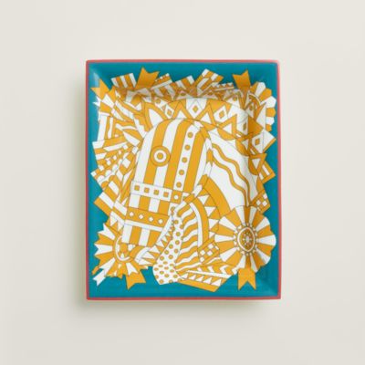 エルメス オズレ未使用 藤のトレーオズレラウンドトレー43